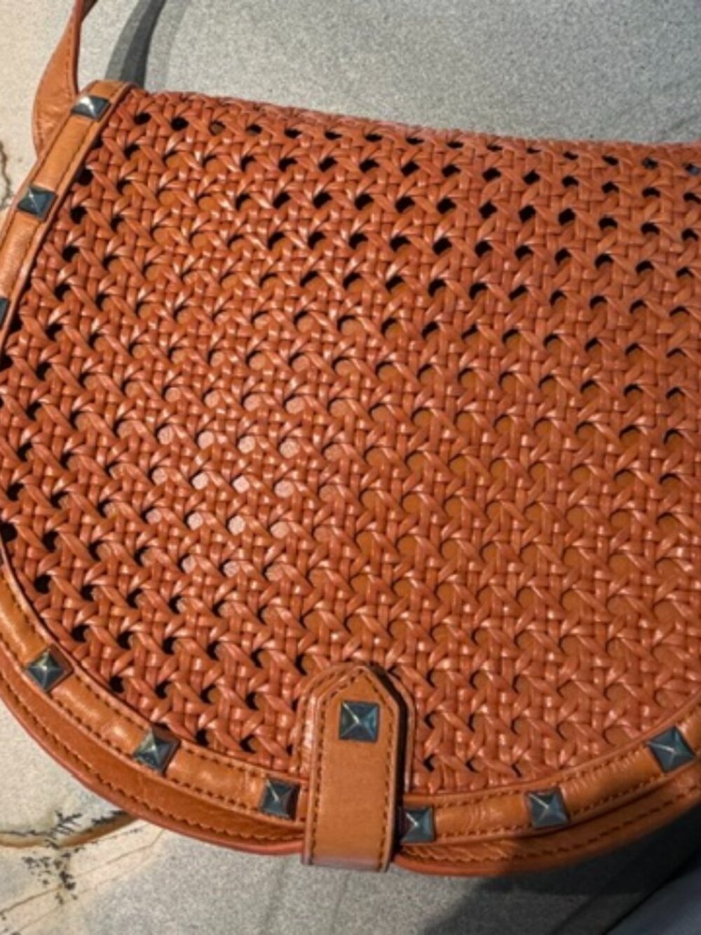 Rebecca Minkoff leather studded bag   moving